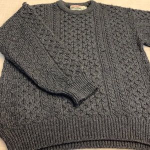 Grey Irish Wool mens sweater